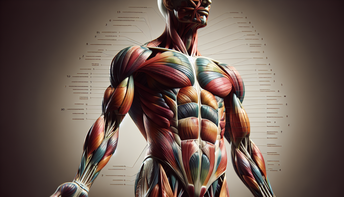 Muscle R : Collection détaillée de muscles humains en R dans silhouette transparente.